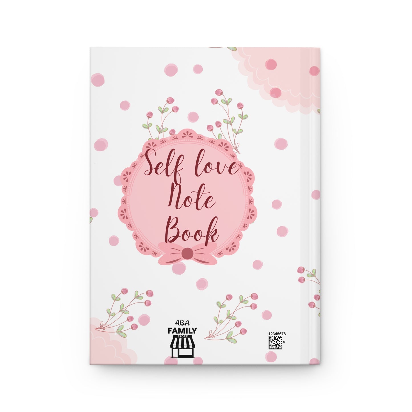Self-Love Hardcover Journal for Mindfulness, Self-Care Diary, Gratitude Journal, Pink Floral Note Book, Gift for Her, Journal for Women