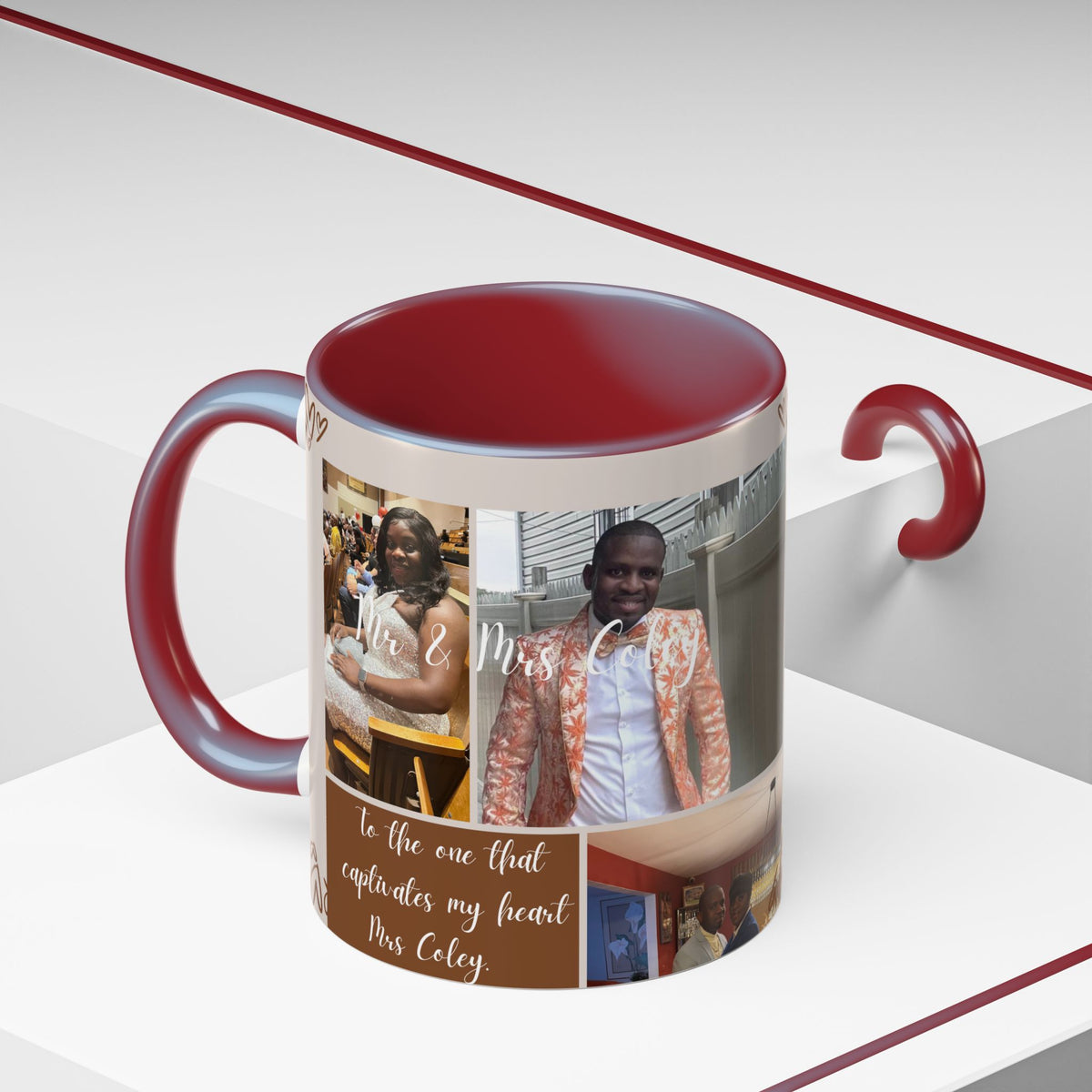 Personalized Photo Collage Coffee Mug – “To the One That Captures My Heart”