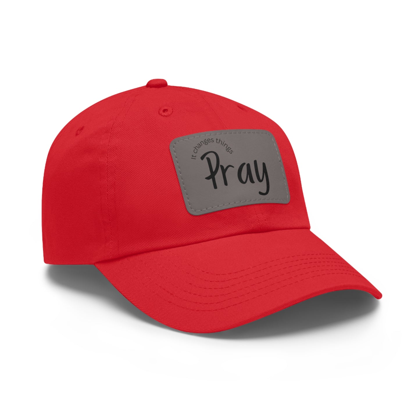 Pray Dad Hat | Leather Patch Cap, Comfortable Sun Protection, Gift for Dads, Christian Apparel, Everyday Style