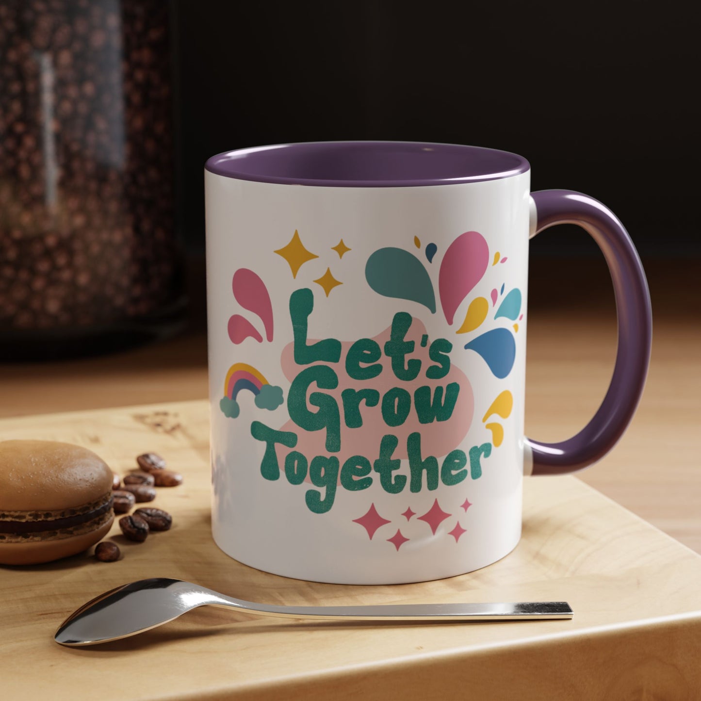 Colorful Growth Coffee Mug – Perfect Gift for Friends, Inspirational Drinkware, Motivational Office Mug, Coffee Lover, Encouraging Tea Cup