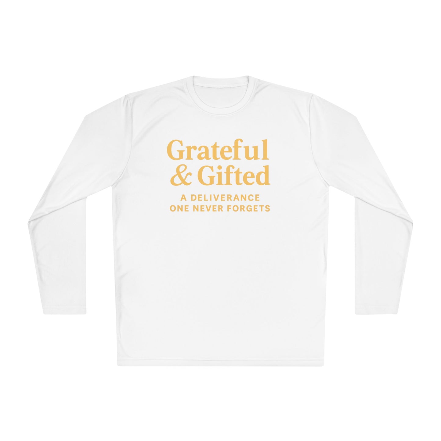 Grateful & Gifted Long Sleeve Tee | Inspirational Gift, Unisex Shirt, Perfect for Celebrations, Casual Wear, Thoughtful Present