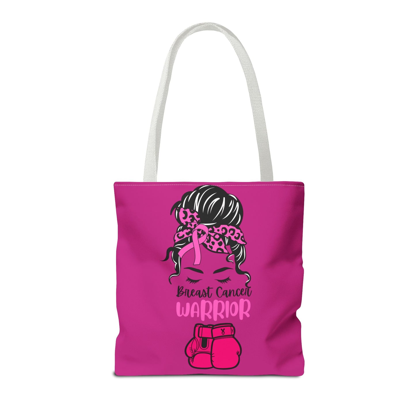Empowering Warrior Tote Bag - Breast Cancer Awareness, Gift for Survivors, Inspirational, Pink Fighter Bag, Supportive Tote