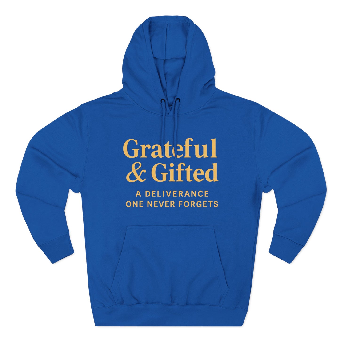 Grateful & Gifted Fleece Hoodie, Cozy Sweatshirt, Inspirational Hoodie, Perfect Gift for Holidays, Comfortable Casual Wear