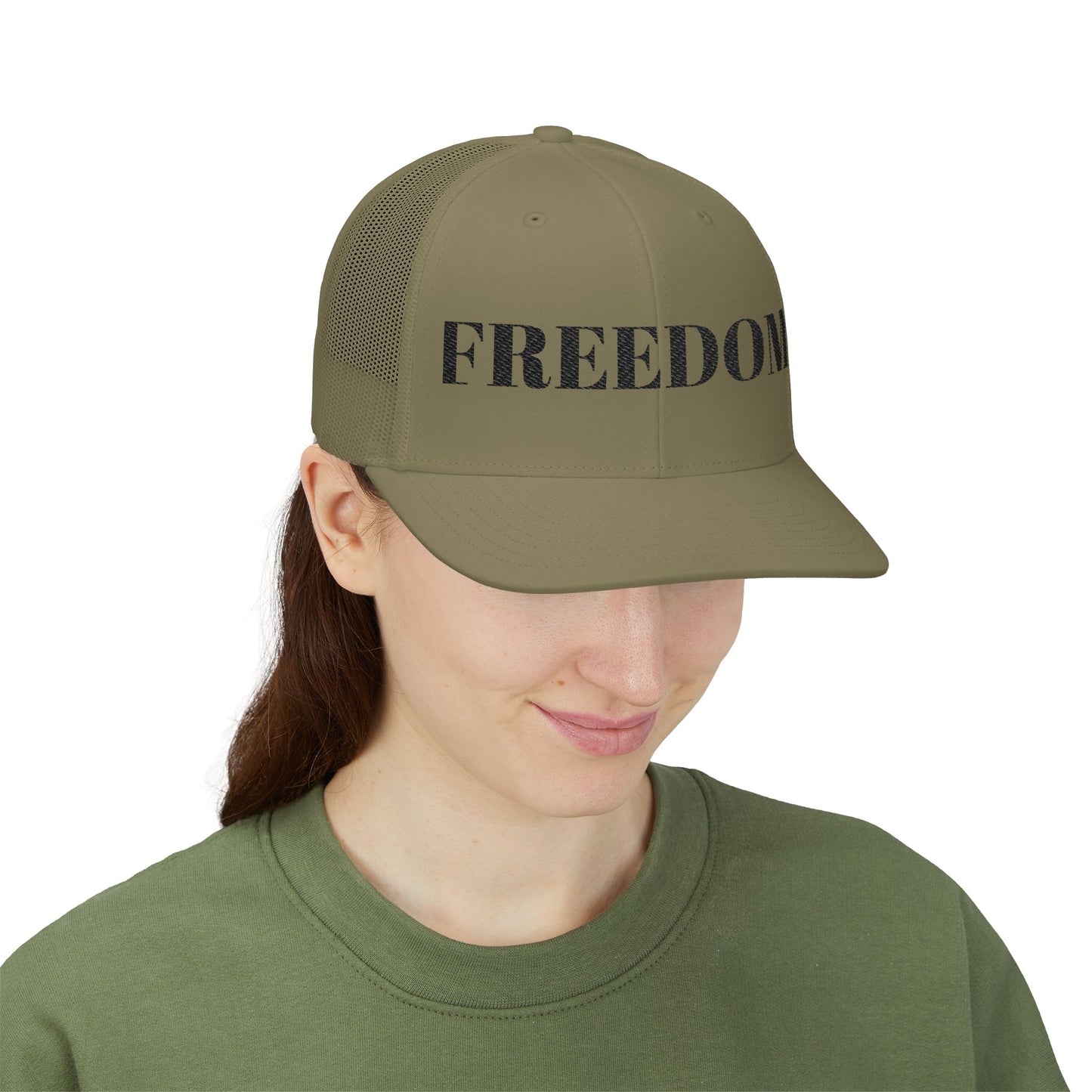 Freedom Snapback Trucker Cap, Stylish Casual Hat, Perfect for Outdoor Events, Gifts for Him, Summer Accessory, Adjustable Hat