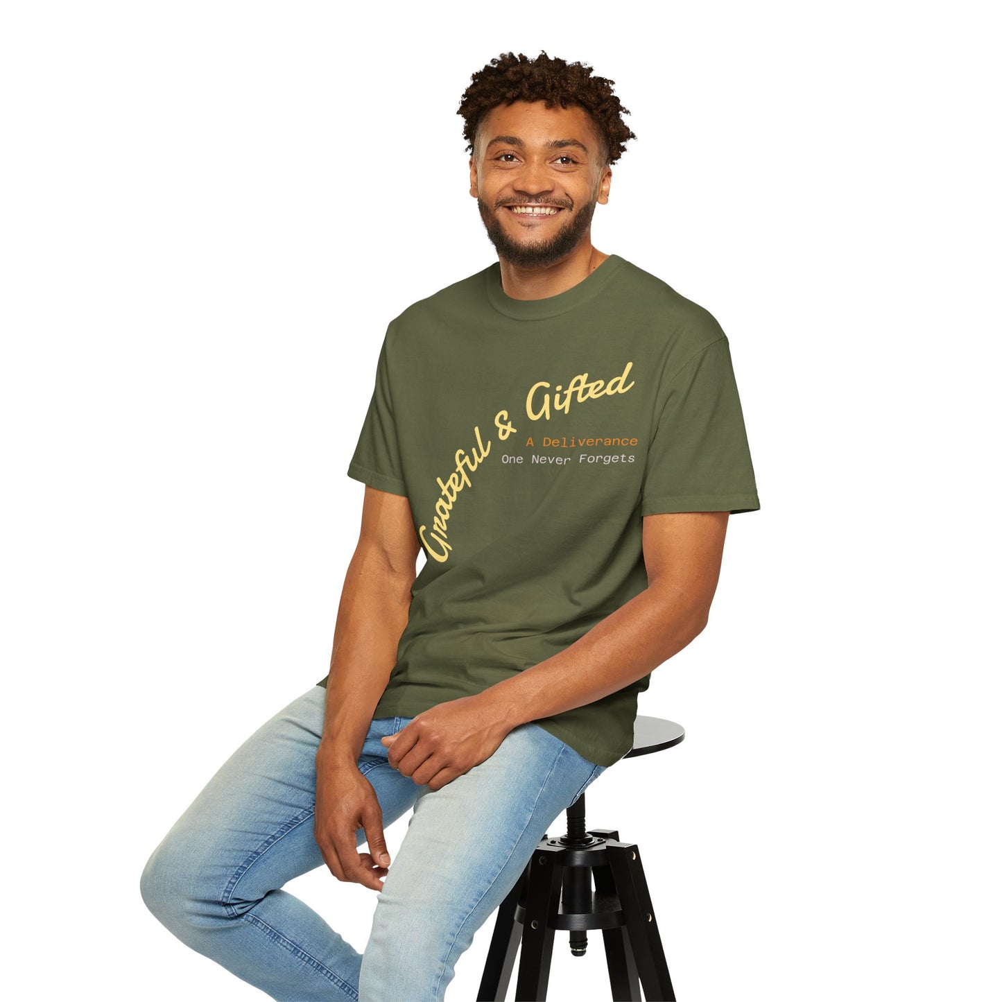 Grateful & Gifted T-Shirt, Unisex Cotton Tee, Casual Wear, Gift for Friends, Thoughtful Apparel, Everyday Comfort