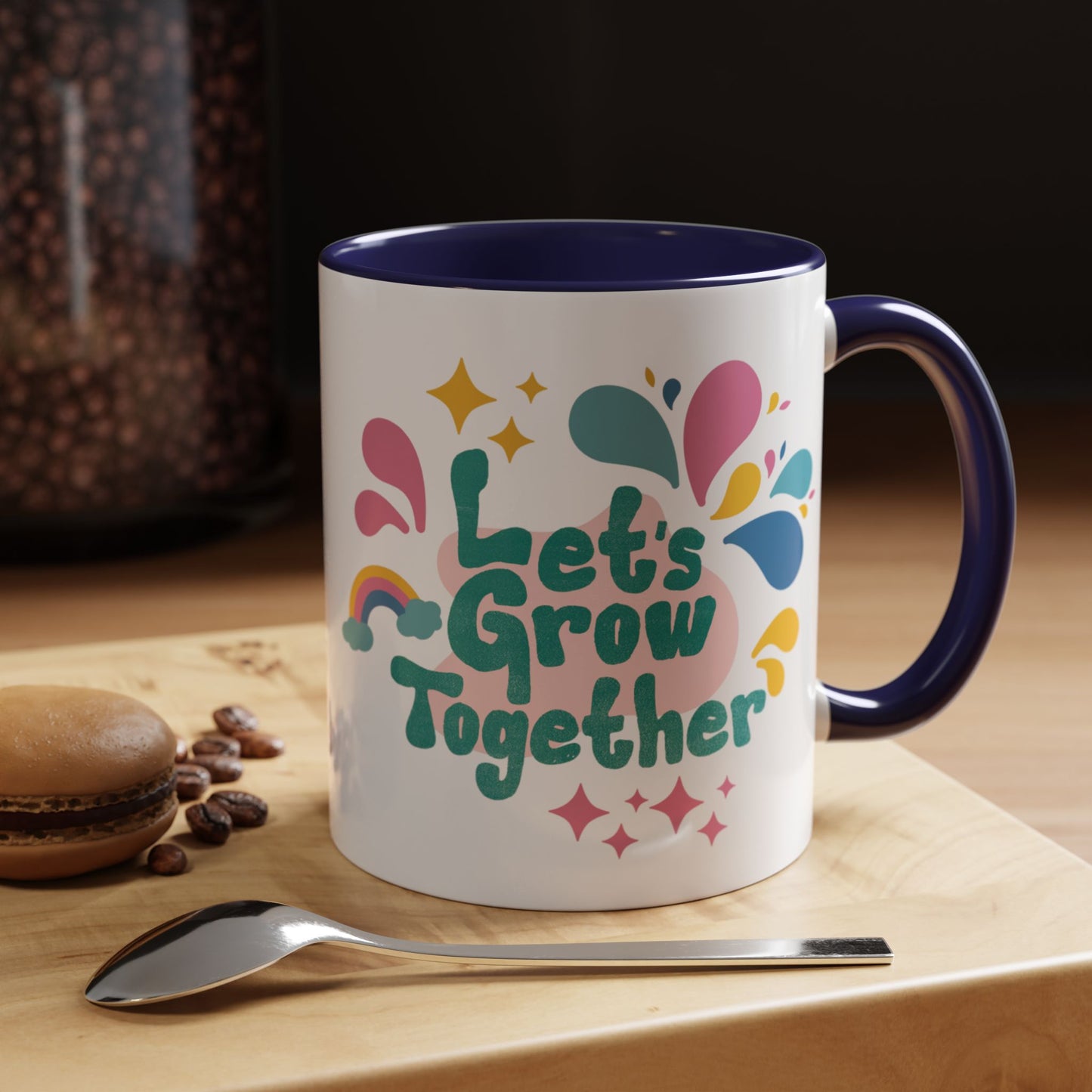 Colorful Growth Coffee Mug – Perfect Gift for Friends, Inspirational Drinkware, Motivational Office Mug, Coffee Lover, Encouraging Tea Cup