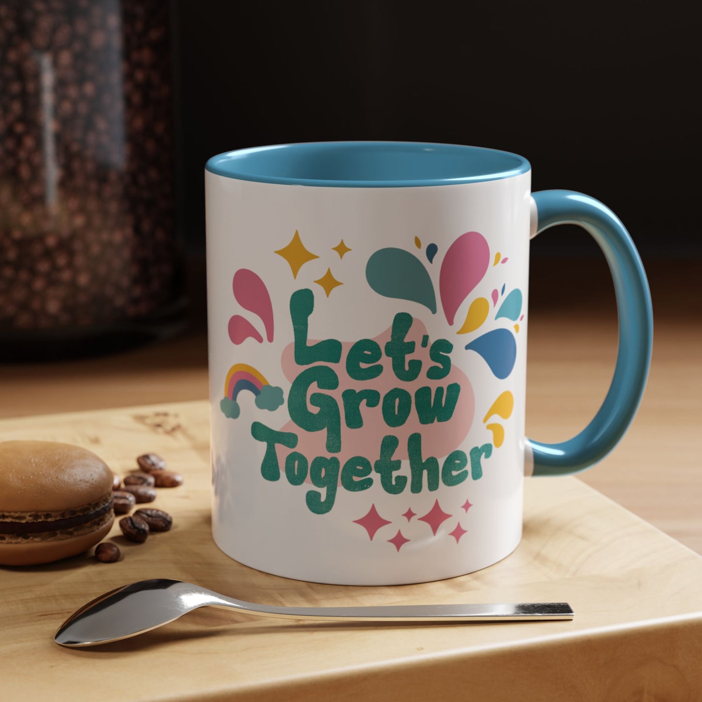 Colorful Growth Coffee Mug – Perfect Gift for Friends, Inspirational Drinkware, Motivational Office Mug, Coffee Lover, Encouraging Tea Cup