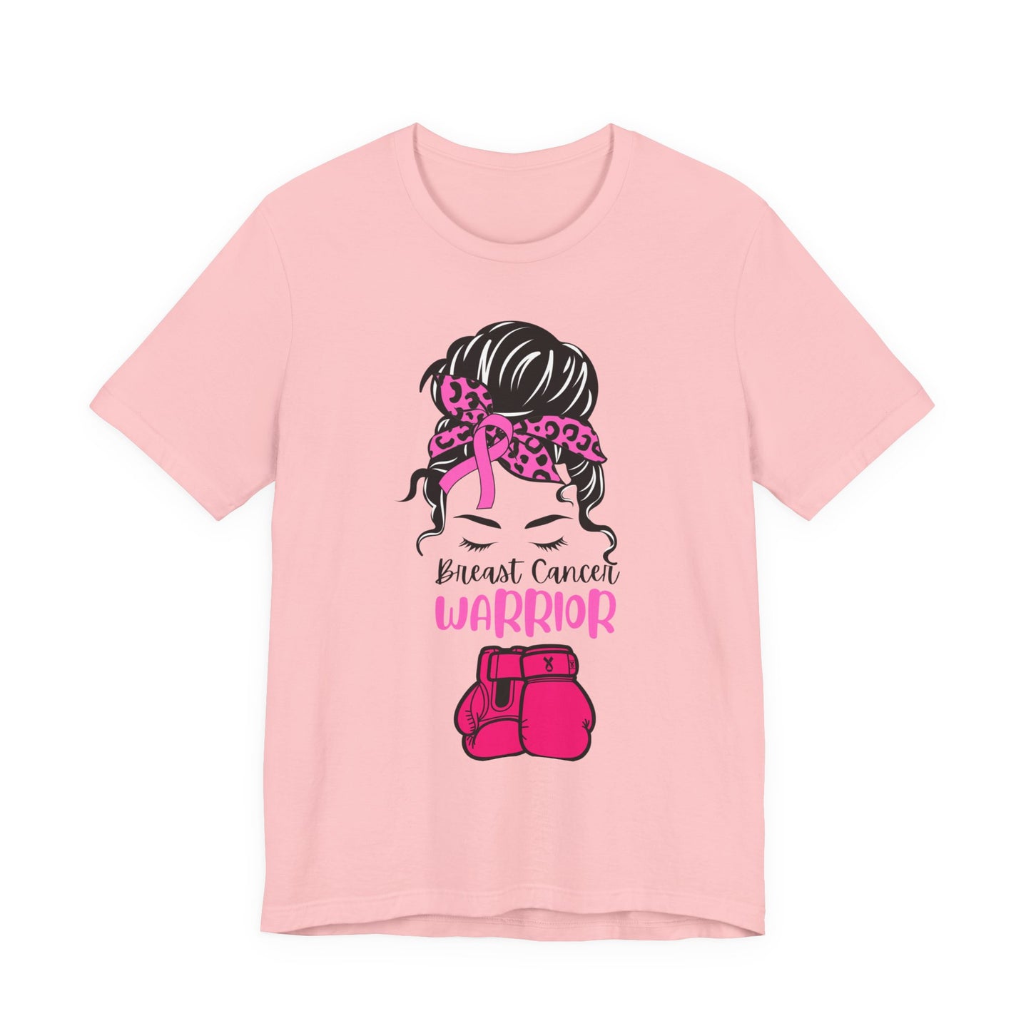 Breast Cancer Warrior Tee - Unisex Jersey Short Sleeve Shirt, Awareness Apparel, Support Gift, Motivational T-Shirt, Pink Ribbon Outfit