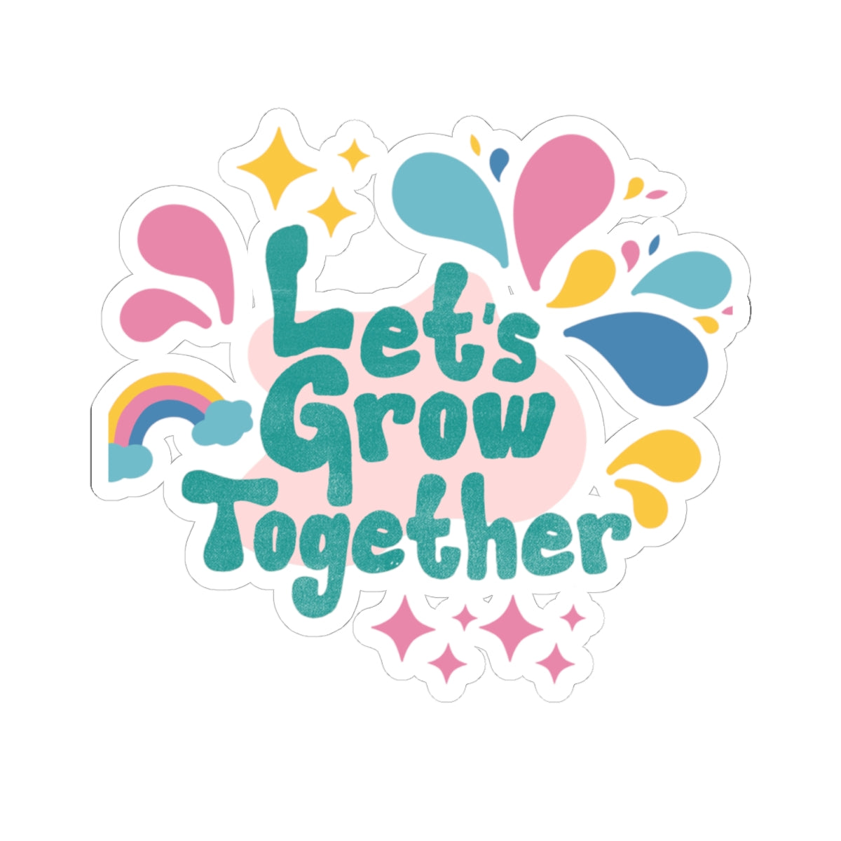 Motivational Stickers - Colorful Growth Kiss-Cut Decals