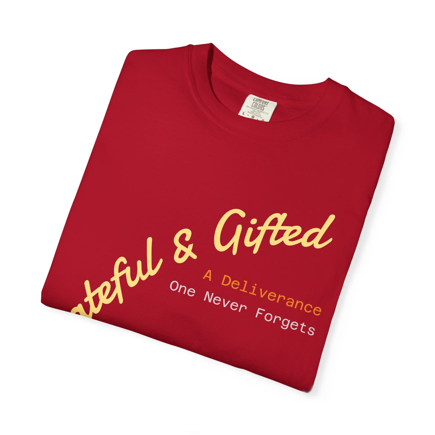 Grateful & Gifted T-Shirt, Unisex Cotton Tee, Casual Wear, Gift for Friends, Thoughtful Apparel, Everyday Comfort