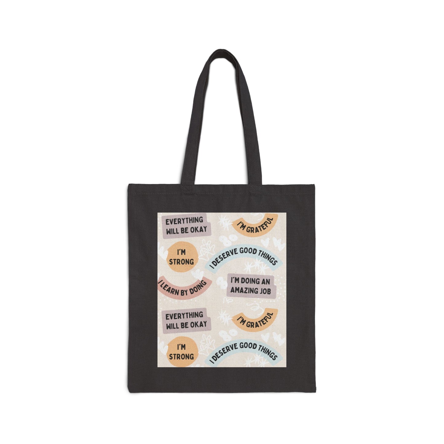 Inspirational Cotton Canvas Tote Bag for Daily Use, Motivational Gift, Reusable Shopping Bag, Affirmation Tote, Eco-Friendly Bag