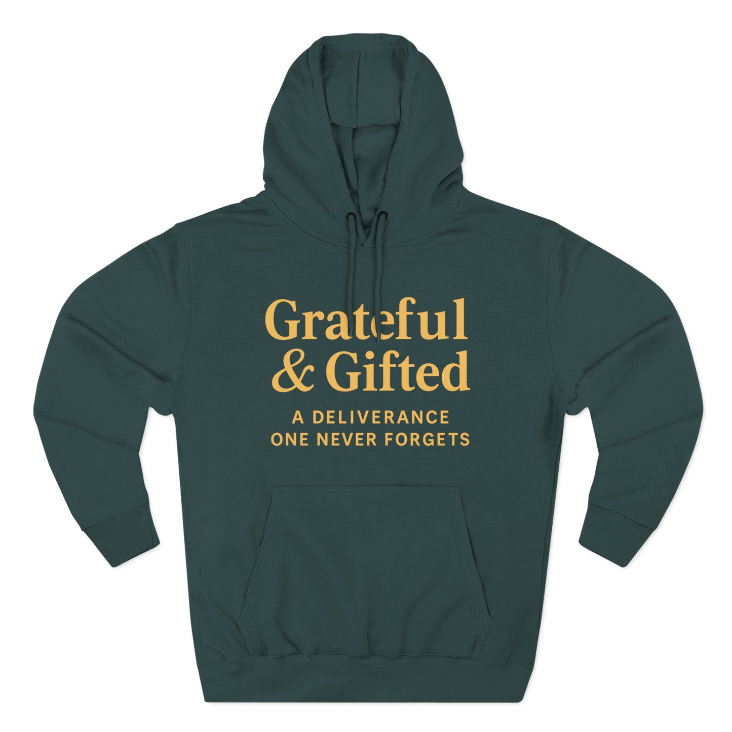Grateful & Gifted Fleece Hoodie, Cozy Sweatshirt, Inspirational Hoodie, Perfect Gift for Holidays, Comfortable Casual Wear