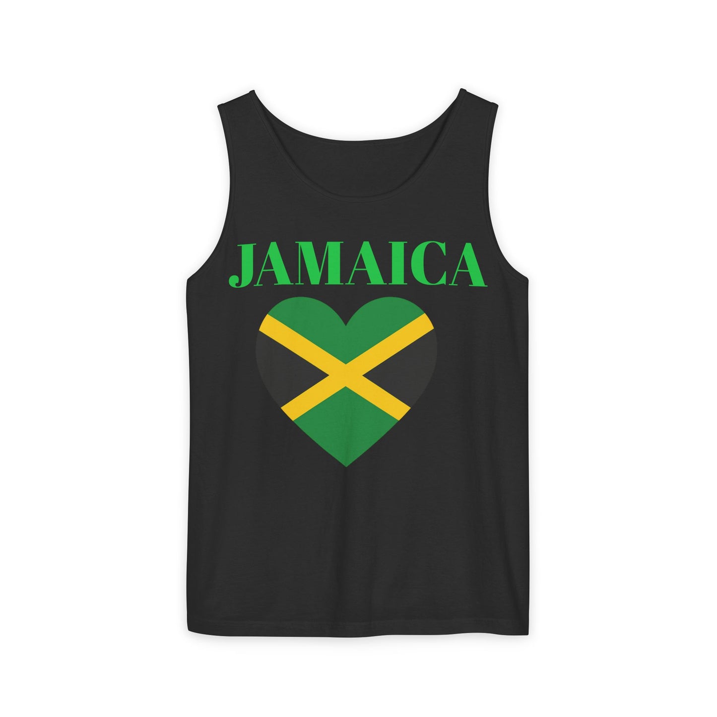 Jamaica Heart Unisex Tank Top, Casual Summer Shirt, Travel Souvenir, Beach Wear, Festival Apparel, Gift for Him or Her