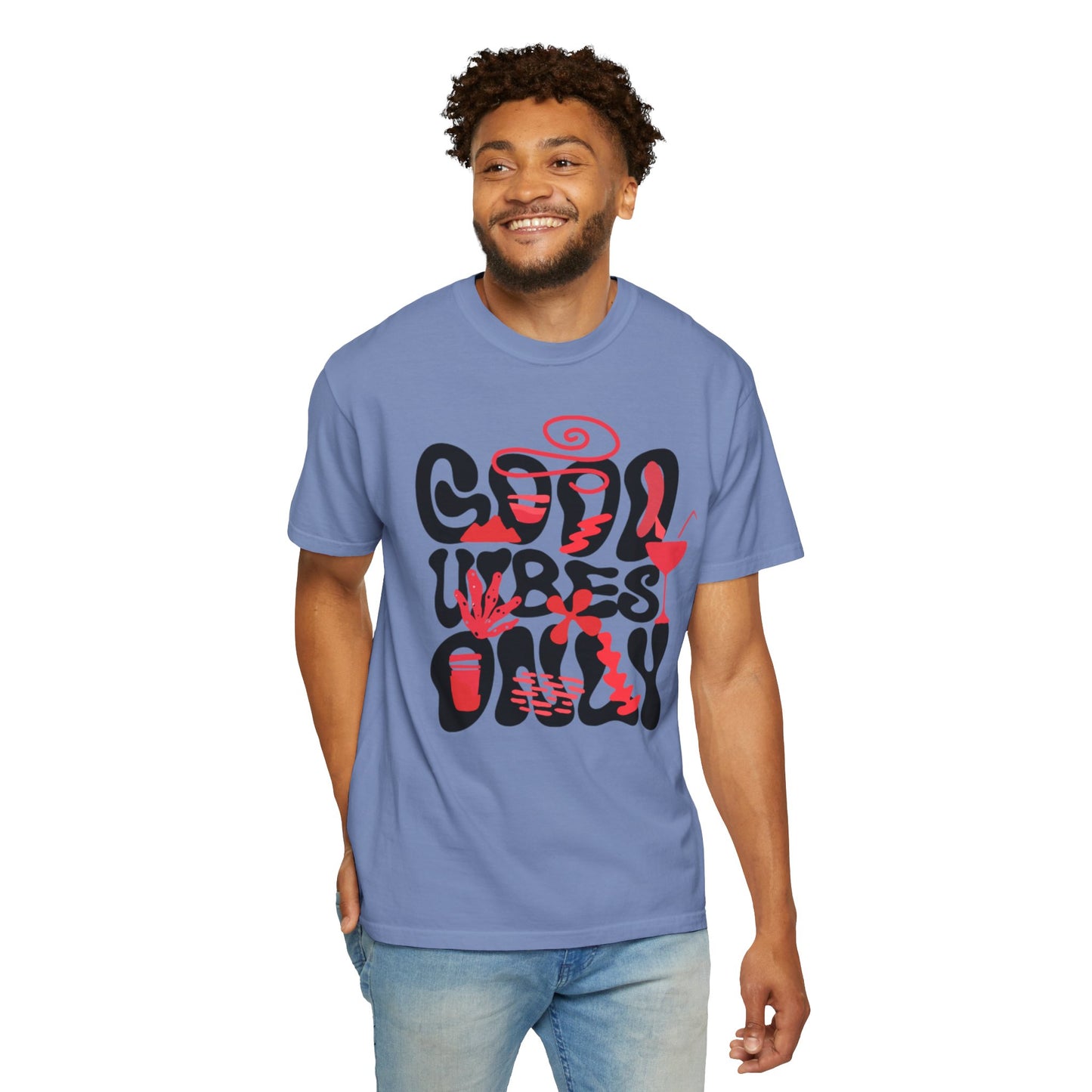 Cool Vibes Only Unisex Garment-Dyed T-Shirt - Casual Summer Fashion Statement