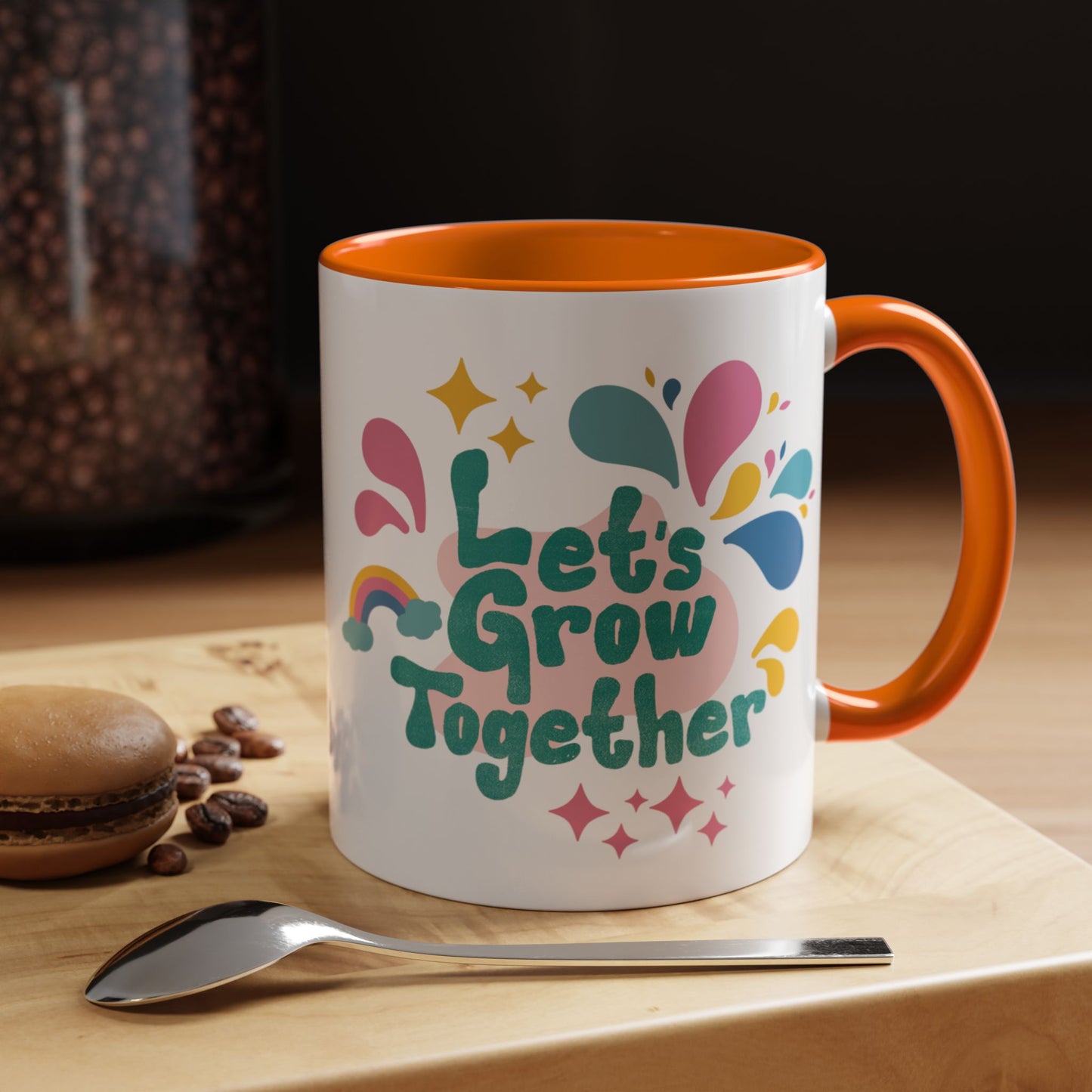Colorful Growth Coffee Mug – Perfect Gift for Friends, Inspirational Drinkware, Motivational Office Mug, Coffee Lover, Encouraging Tea Cup