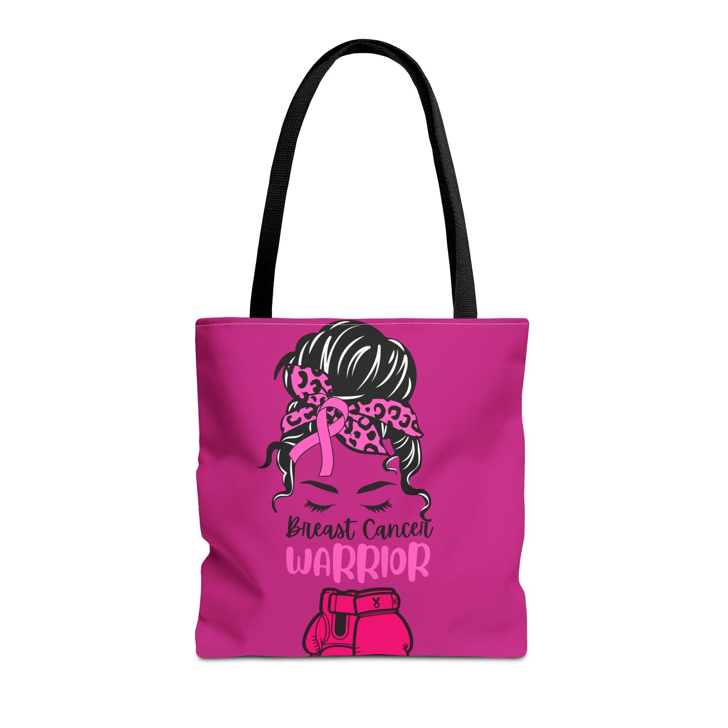 Empowering Warrior Tote Bag - Breast Cancer Awareness, Gift for Survivors, Inspirational, Pink Fighter Bag, Supportive Tote