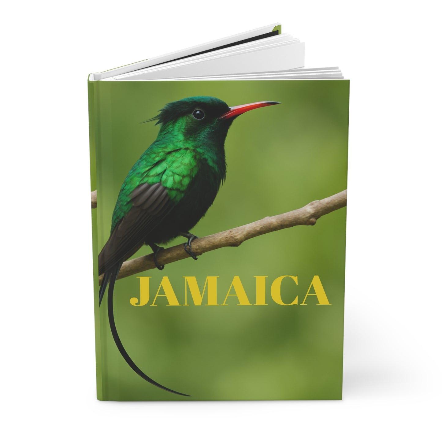 Jamaica Hummingbird Hardcover Journal, Nature Lover Notebook, Travel Journal, Gift for Birdwatchers, Eco-Friendly Diary