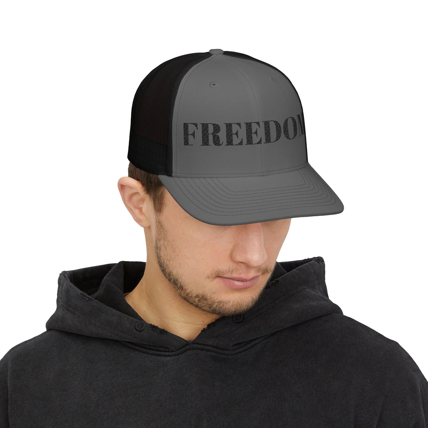 Freedom Snapback Trucker Cap, Stylish Casual Hat, Perfect for Outdoor Events, Gifts for Him, Summer Accessory, Adjustable Hat