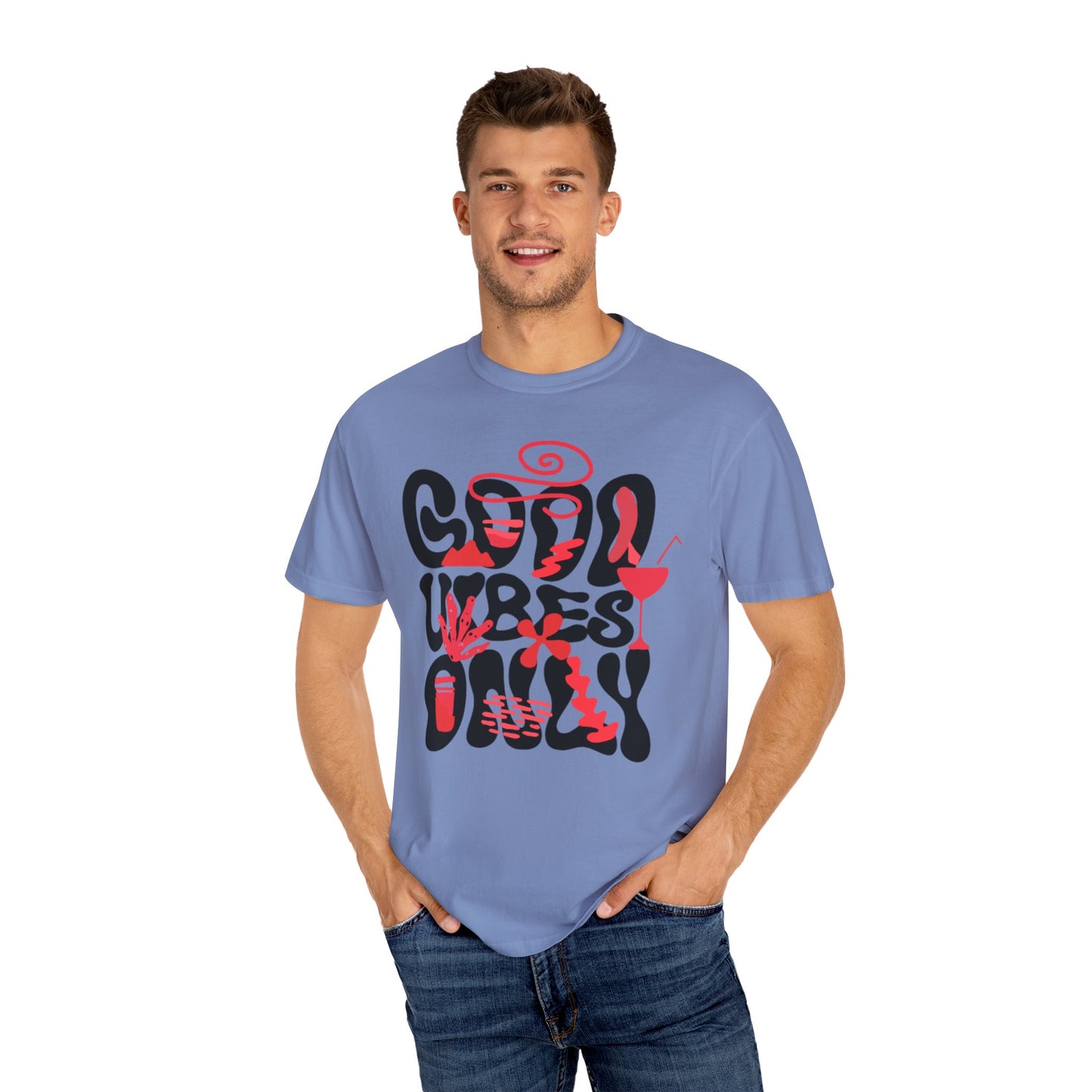 Cool Vibes Only Unisex Garment-Dyed T-Shirt - Casual Summer Fashion Statement