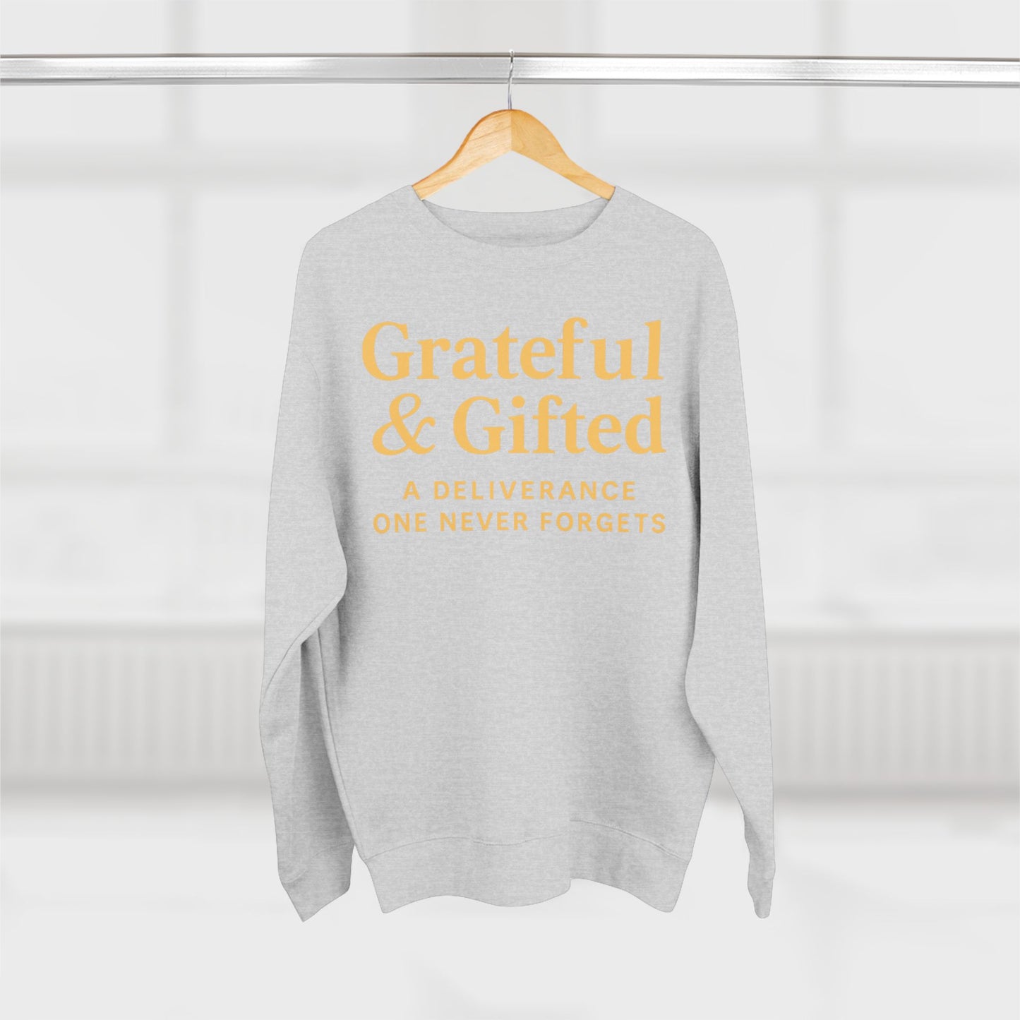 Grateful & Gifted Sweatshirt, Cozy Unisex Crewneck, Inspirational Gift, Everyday Comfort, Perfect for Birthdays, Holidays