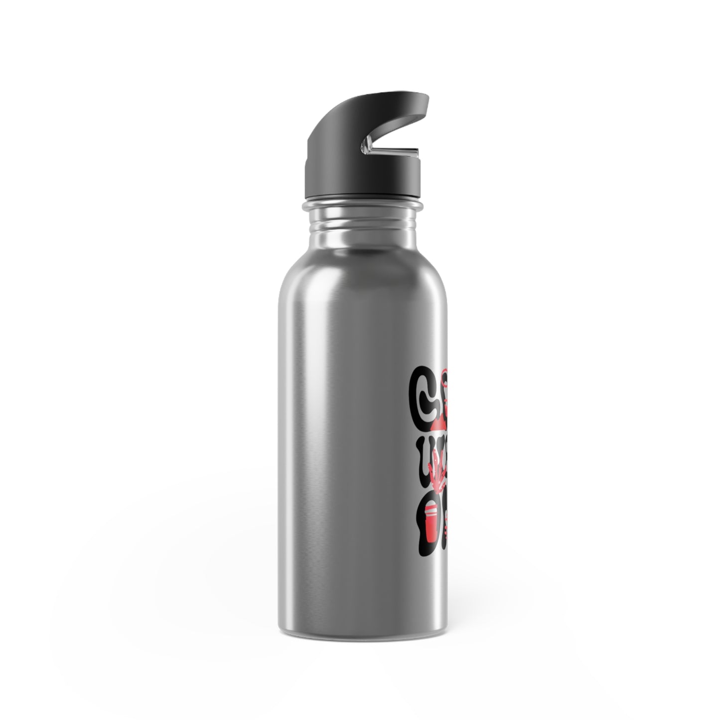 Cool Vibes Only Stainless Steel Water Bottle with Straw - 20oz