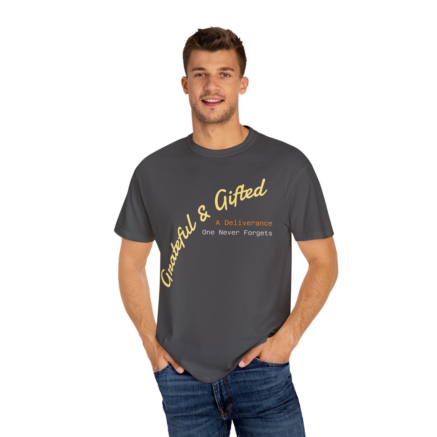 Grateful & Gifted T-Shirt, Unisex Cotton Tee, Casual Wear, Gift for Friends, Thoughtful Apparel, Everyday Comfort