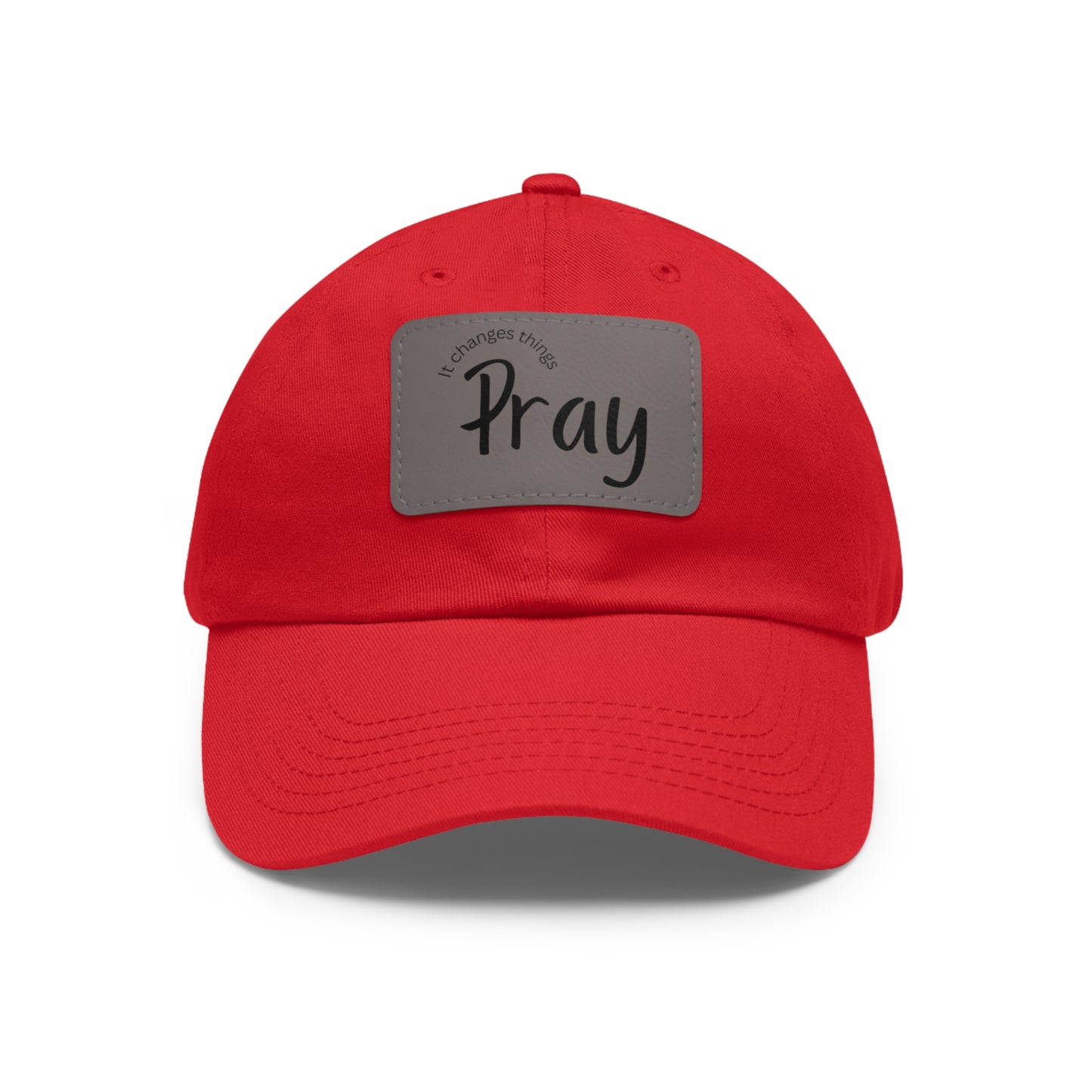 Pray Dad Hat | Leather Patch Cap, Comfortable Sun Protection, Gift for Dads, Christian Apparel, Everyday Style