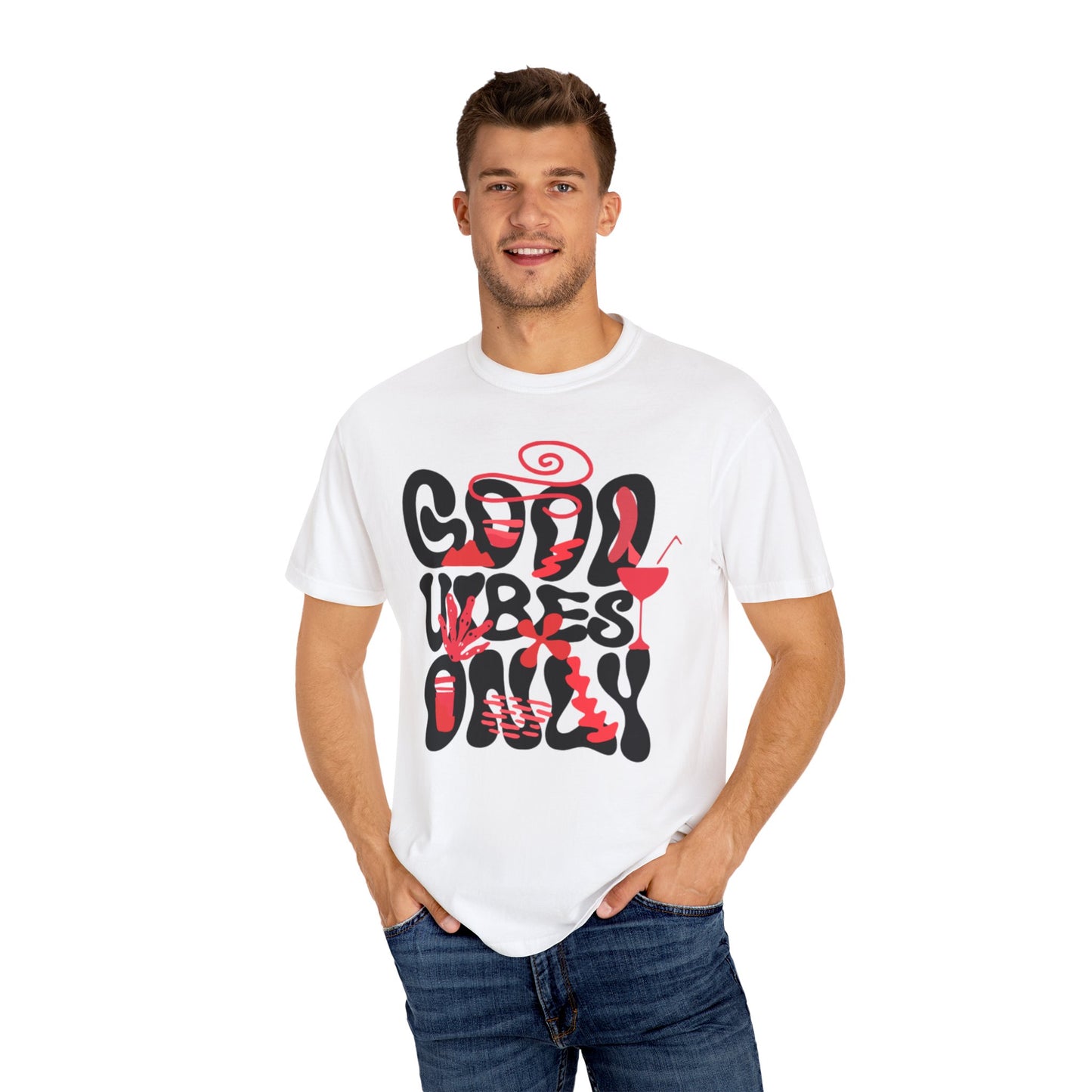 Cool Vibes Only Unisex Garment-Dyed T-Shirt - Casual Summer Fashion Statement