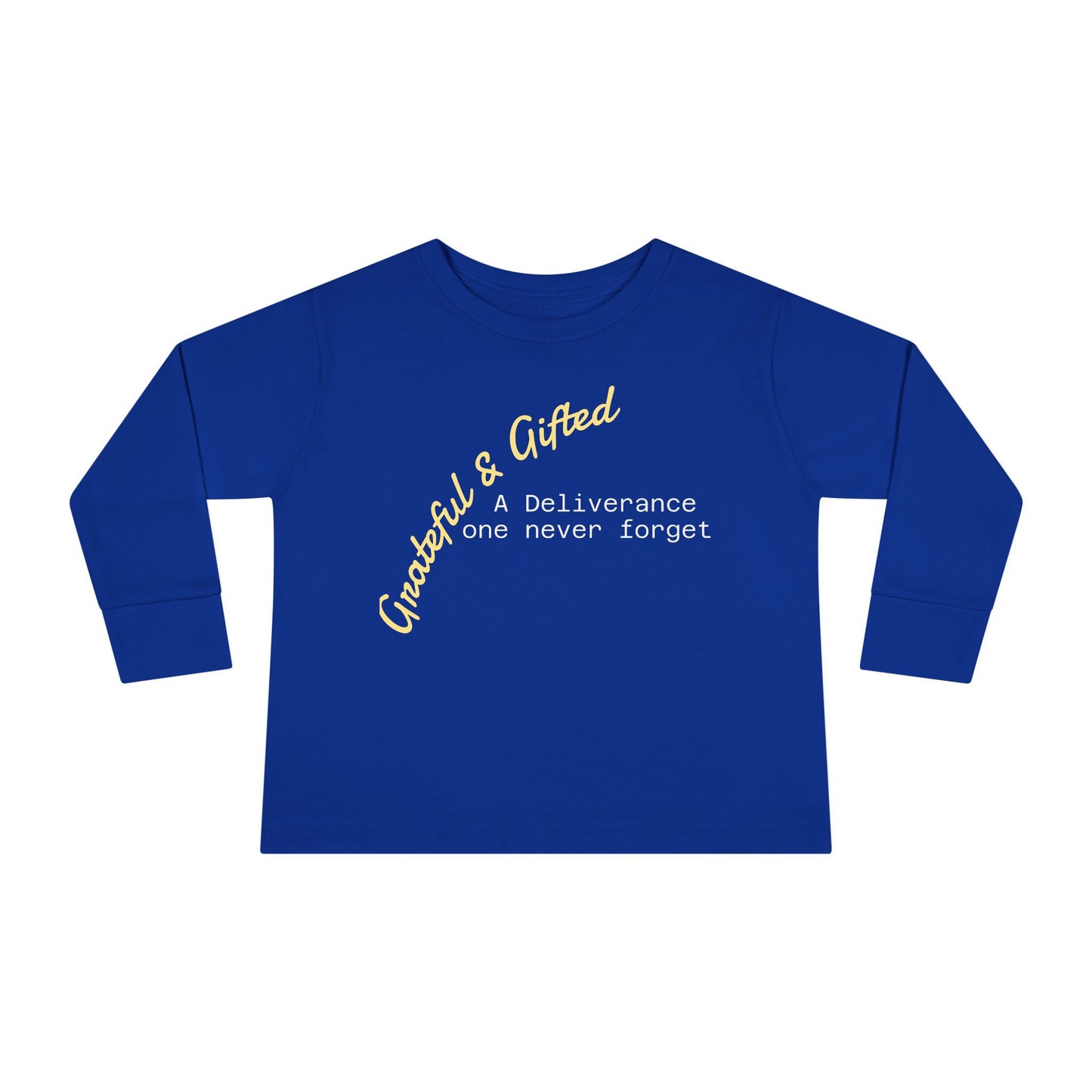 Gold-Printed Toddler Long Sleeve Tee | Perfect for Everyday Play, Birthdays, Holidays, and Family Photos