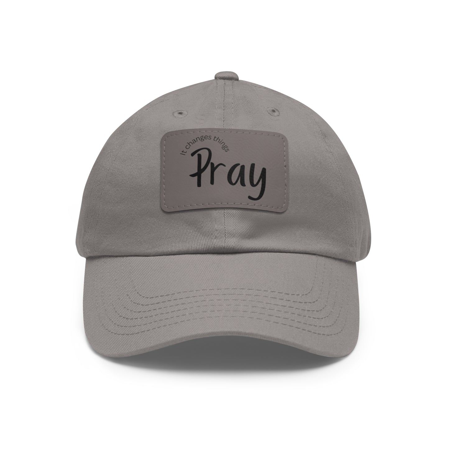 Pray Dad Hat | Leather Patch Cap, Comfortable Sun Protection, Gift for Dads, Christian Apparel, Everyday Style