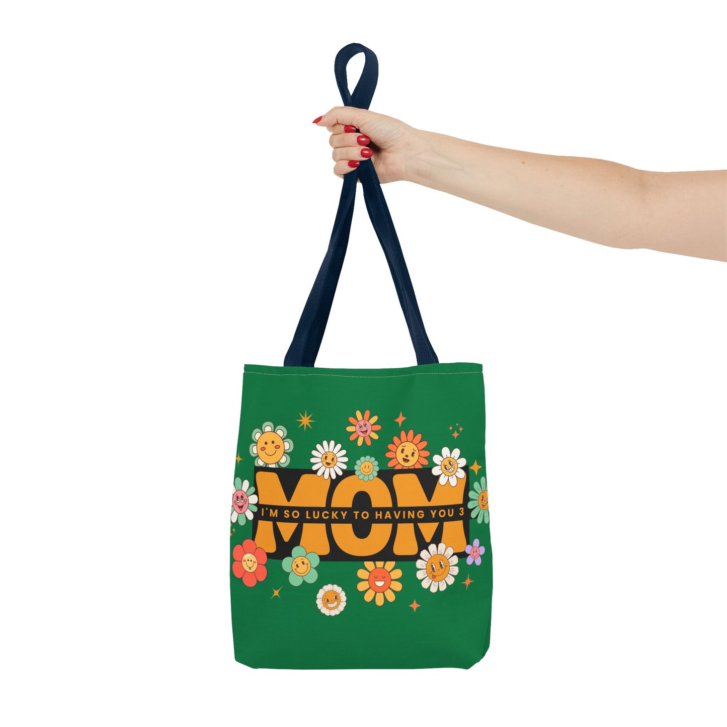 Charming Floral Mom Tote Bag, Mother's Day Gift, Eco-Friendly Shopping Bag, Flower Print Handbag, Cute Tote for Moms