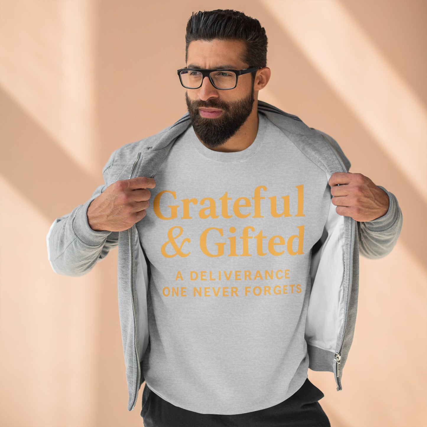Grateful & Gifted Sweatshirt, Cozy Unisex Crewneck, Inspirational Gift, Everyday Comfort, Perfect for Birthdays, Holidays