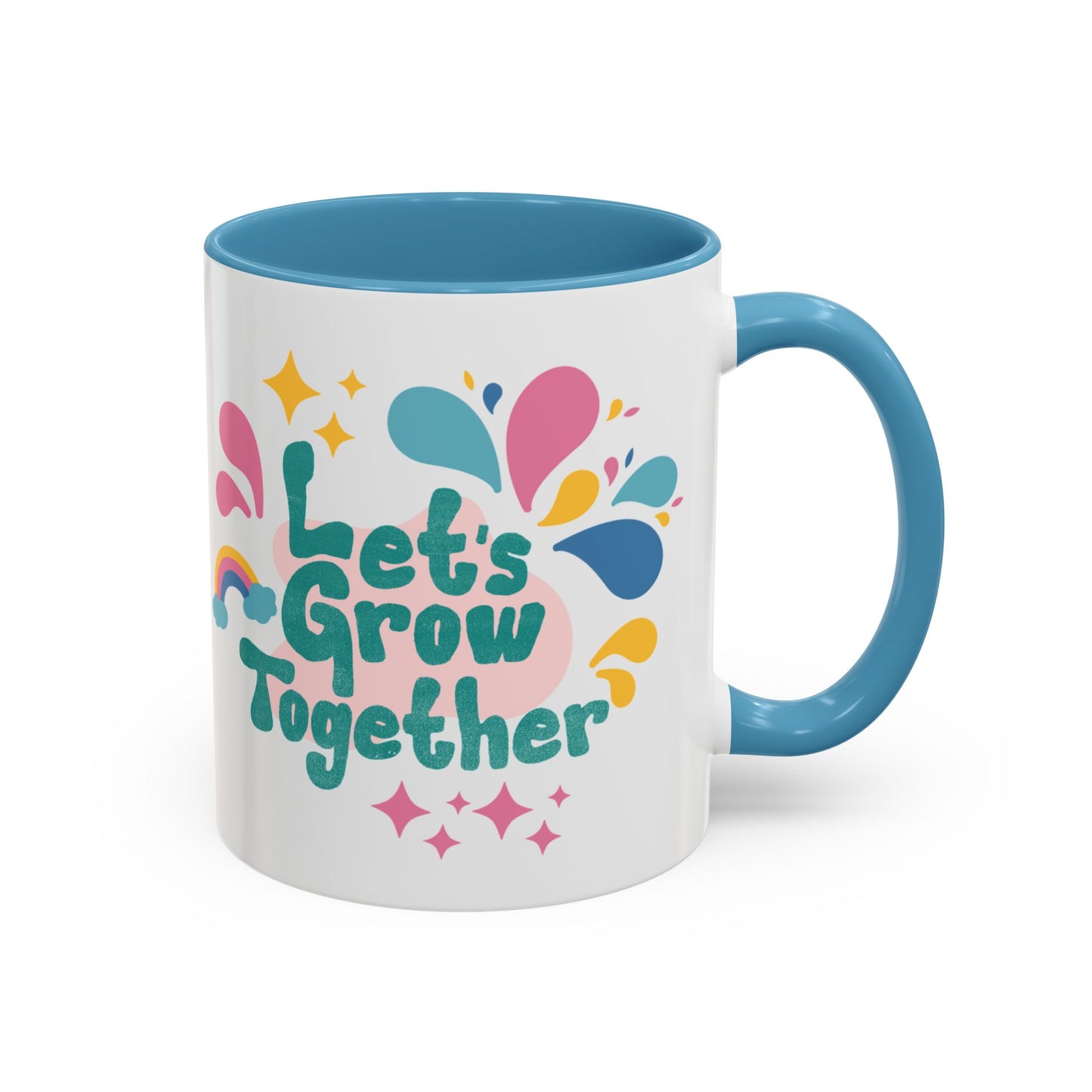 Colorful Growth Coffee Mug – Perfect Gift for Friends, Inspirational Drinkware, Motivational Office Mug, Coffee Lover, Encouraging Tea Cup