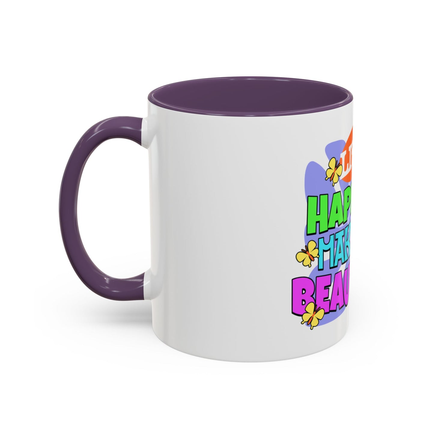 Vibrant Life Happens Coffee Mug - 11oz & 15oz - Motivational & Colorful Design