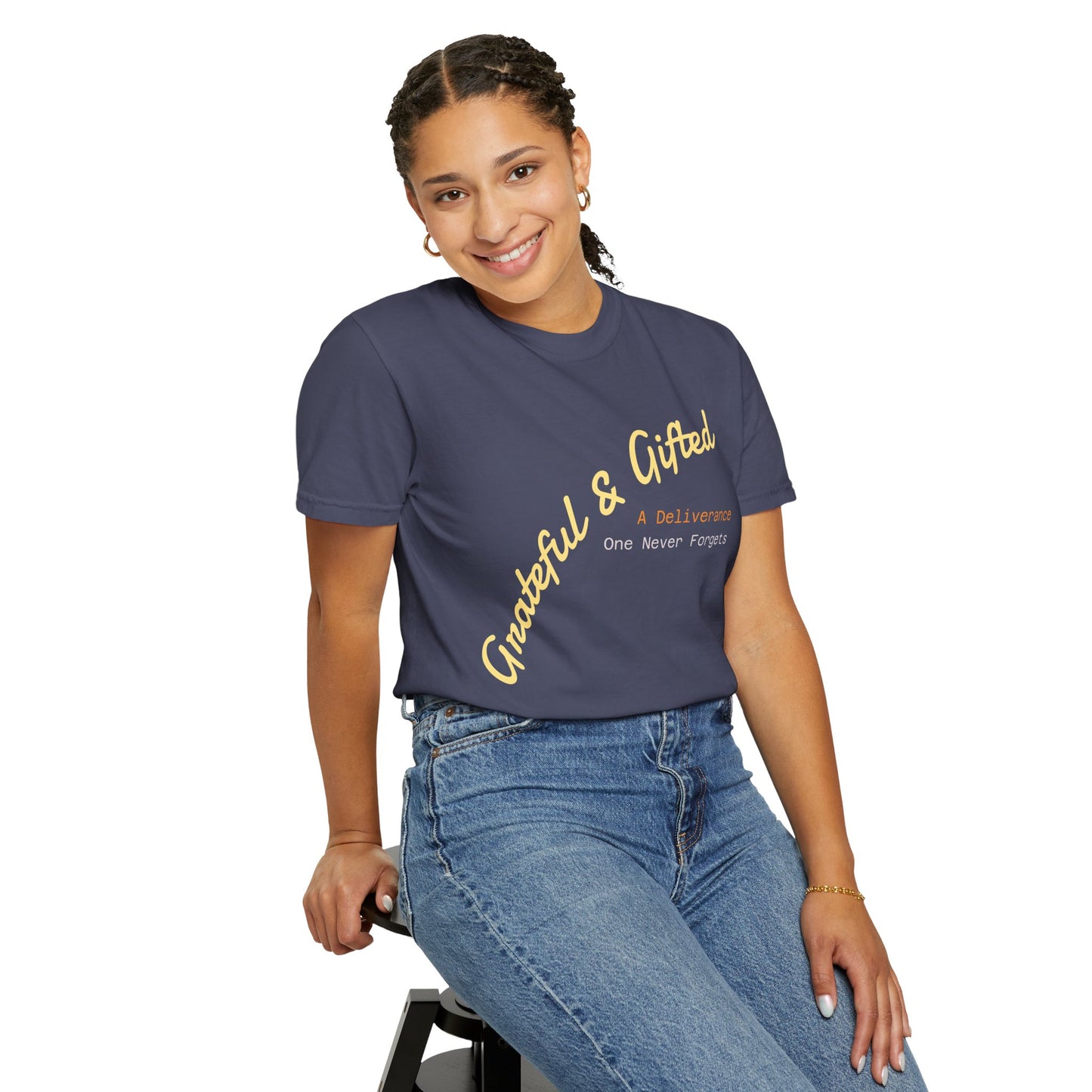 Grateful & Gifted T-Shirt, Unisex Cotton Tee, Casual Wear, Gift for Friends, Thoughtful Apparel, Everyday Comfort