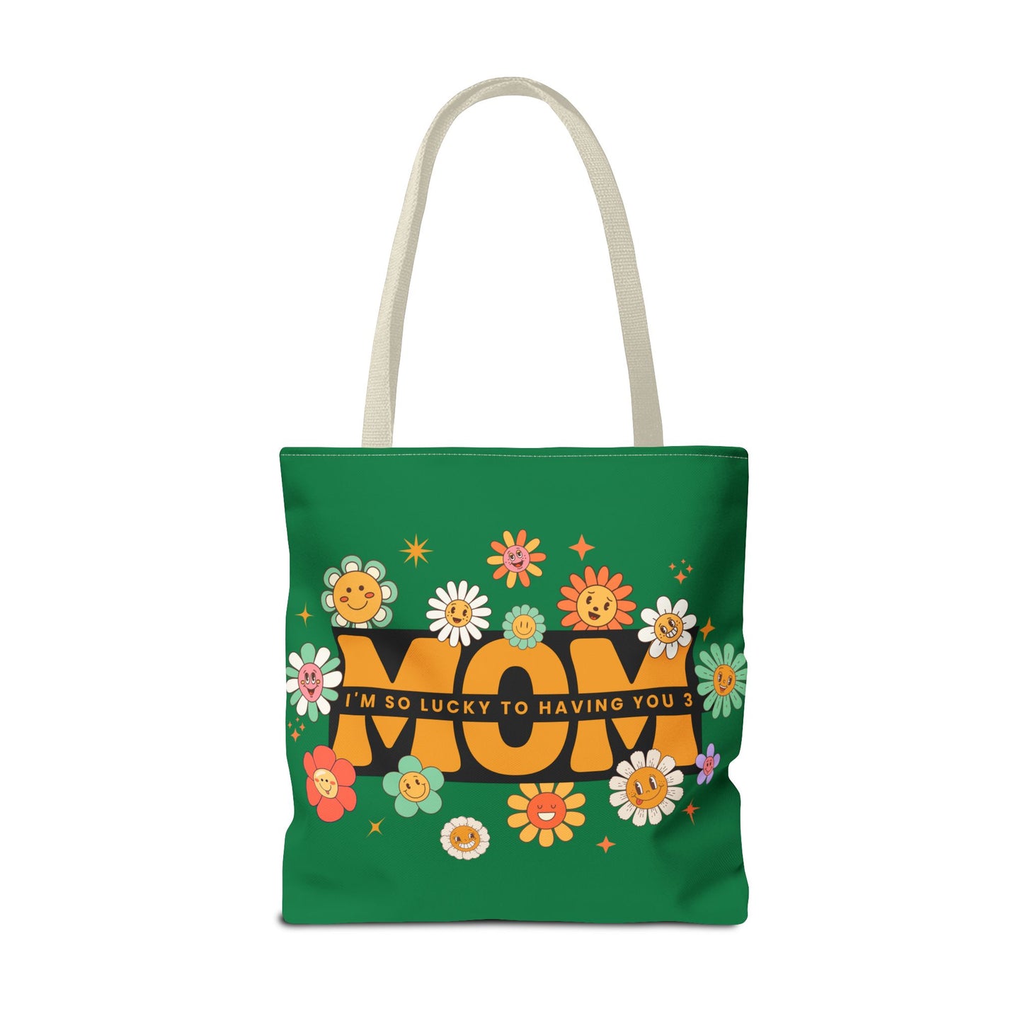 Charming Floral Mom Tote Bag, Mother's Day Gift, Eco-Friendly Shopping Bag, Flower Print Handbag, Cute Tote for Moms