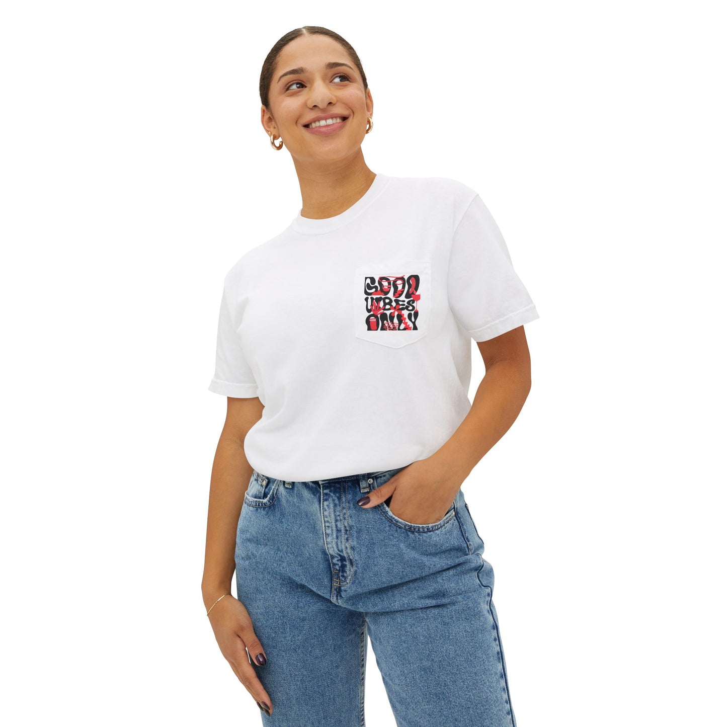 Good Vibes Pocket T-Shirt - Positive Casual Tee