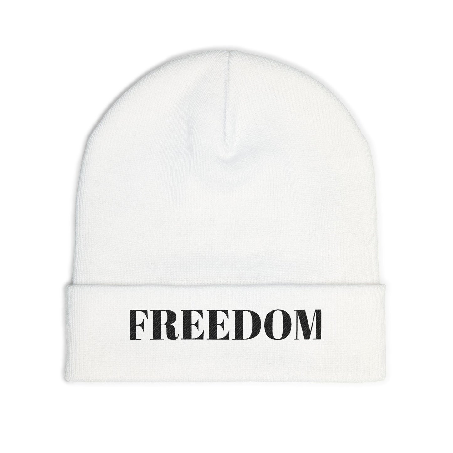 Freedom Knit Beanie - Cozy Embroidered Winter Hat