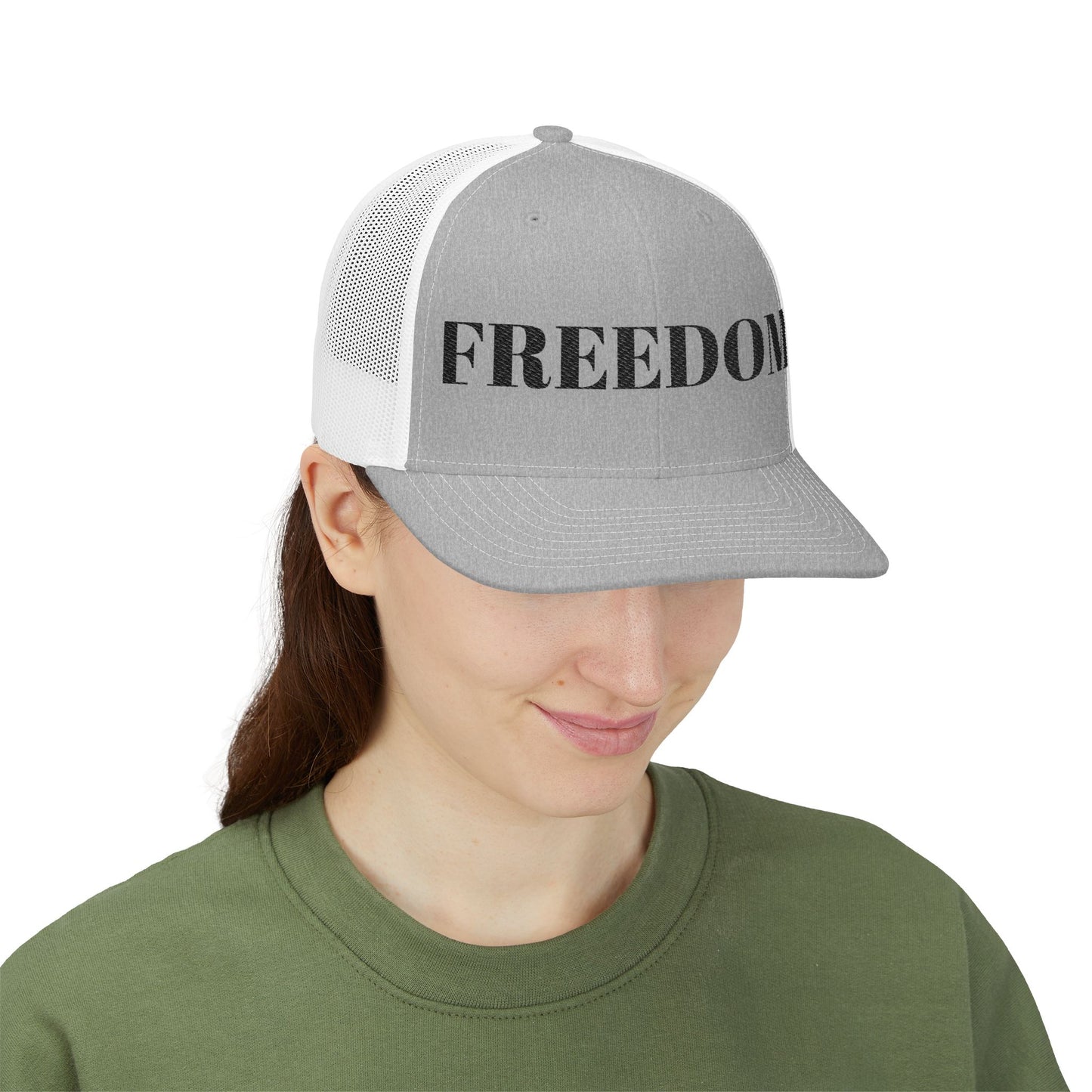 Freedom Snapback Trucker Cap, Stylish Casual Hat, Perfect for Outdoor Events, Gifts for Him, Summer Accessory, Adjustable Hat