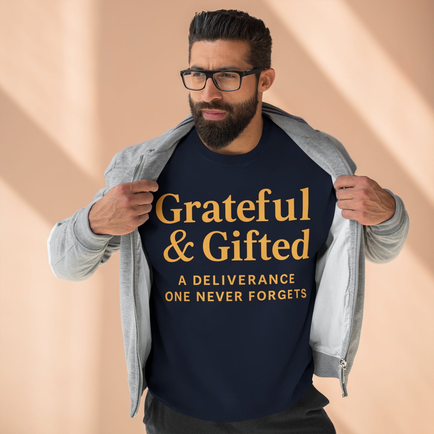 Grateful & Gifted Sweatshirt, Cozy Unisex Crewneck, Inspirational Gift, Everyday Comfort, Perfect for Birthdays, Holidays