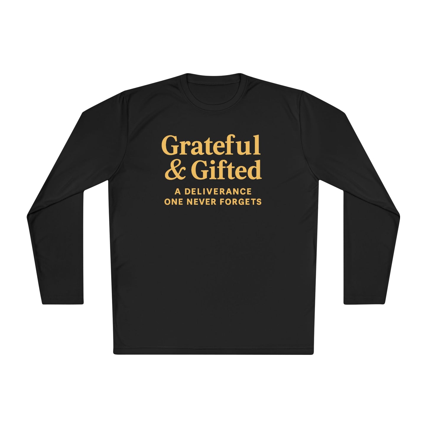 Grateful & Gifted Long Sleeve Tee | Inspirational Gift, Unisex Shirt, Perfect for Celebrations, Casual Wear, Thoughtful Present