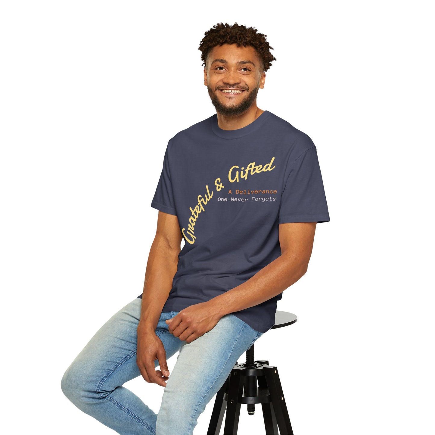 Grateful & Gifted T-Shirt, Unisex Cotton Tee, Casual Wear, Gift for Friends, Thoughtful Apparel, Everyday Comfort