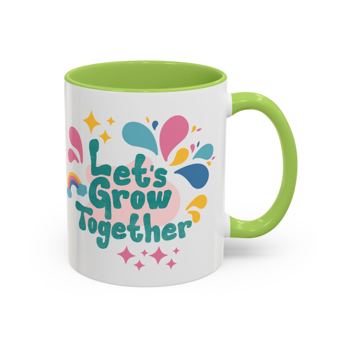 Colorful Growth Coffee Mug – Perfect Gift for Friends, Inspirational Drinkware, Motivational Office Mug, Coffee Lover, Encouraging Tea Cup