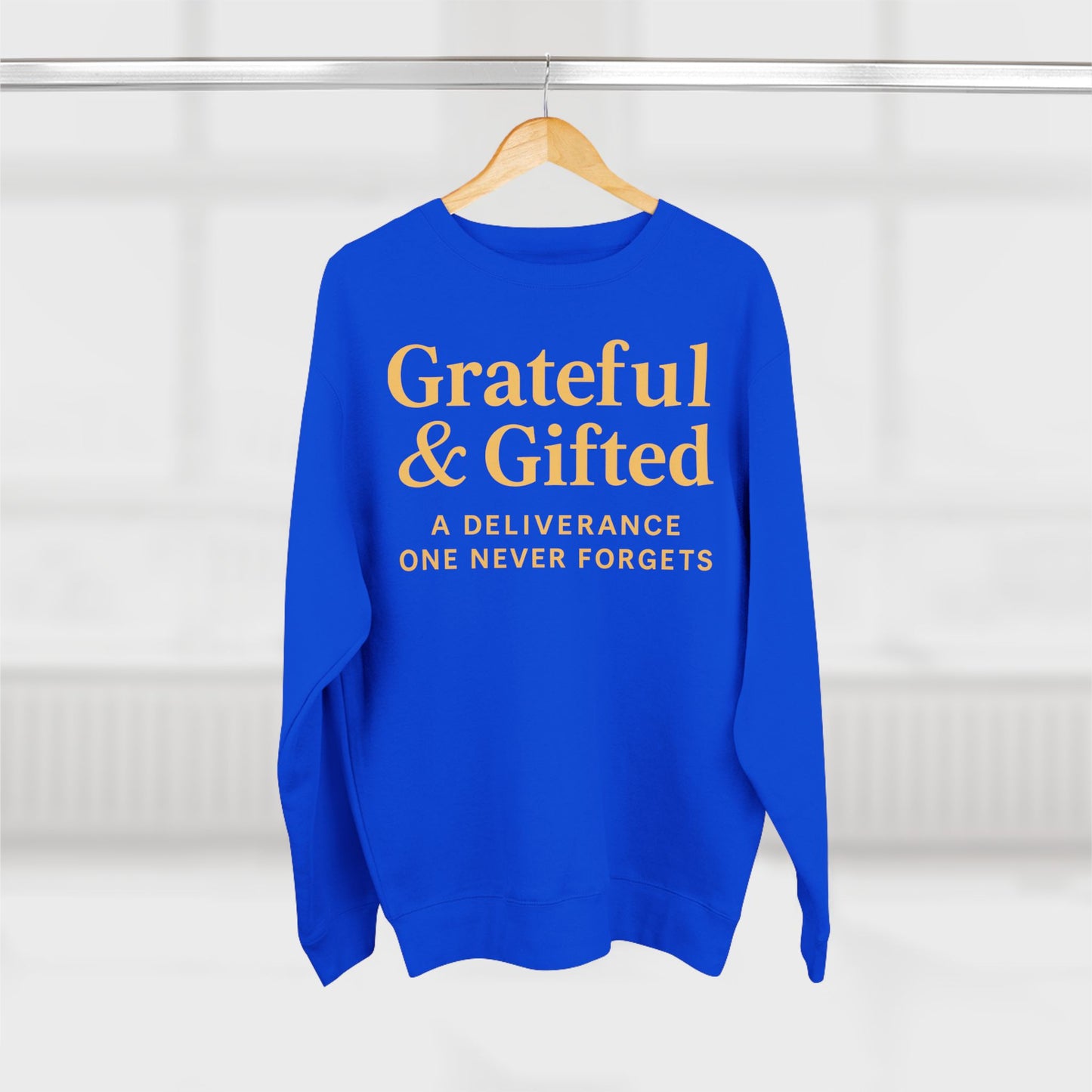 Grateful & Gifted Sweatshirt, Cozy Unisex Crewneck, Inspirational Gift, Everyday Comfort, Perfect for Birthdays, Holidays