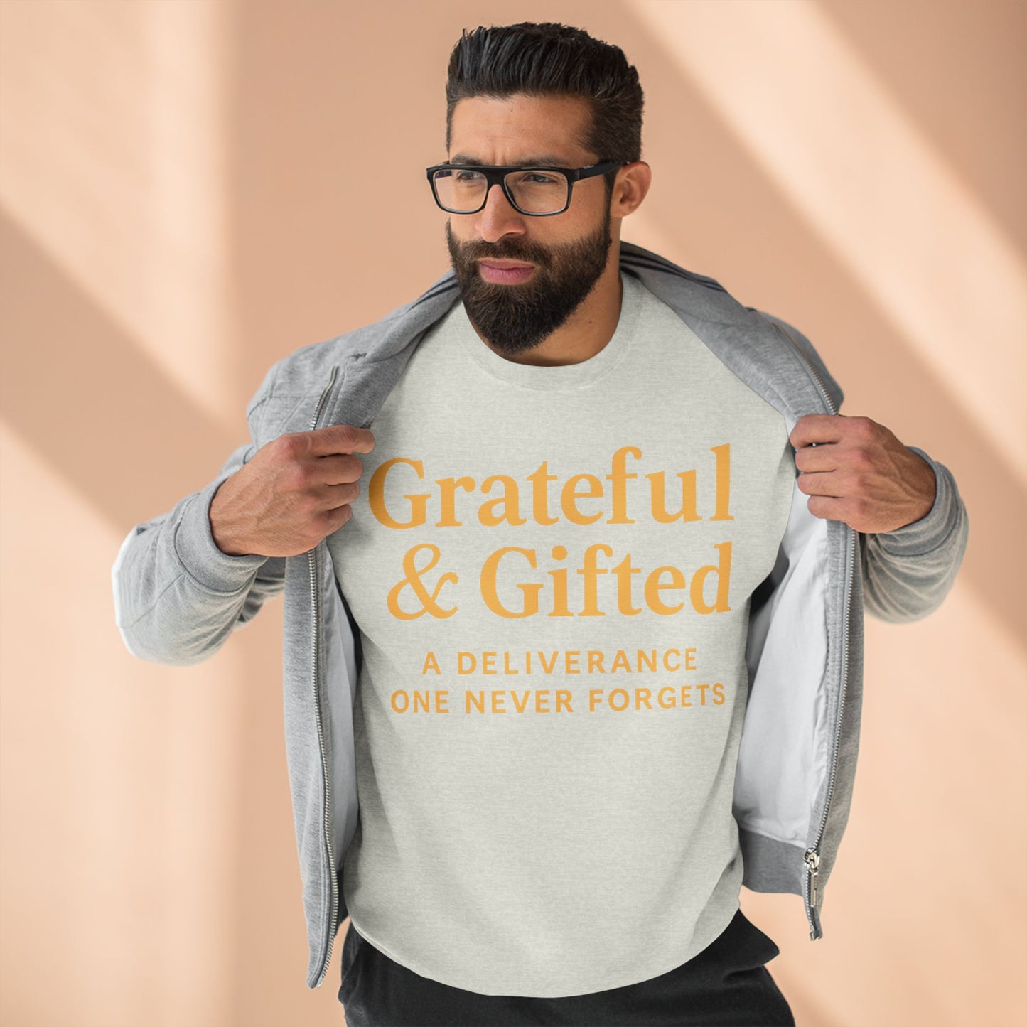 Grateful & Gifted Sweatshirt, Cozy Unisex Crewneck, Inspirational Gift, Everyday Comfort, Perfect for Birthdays, Holidays