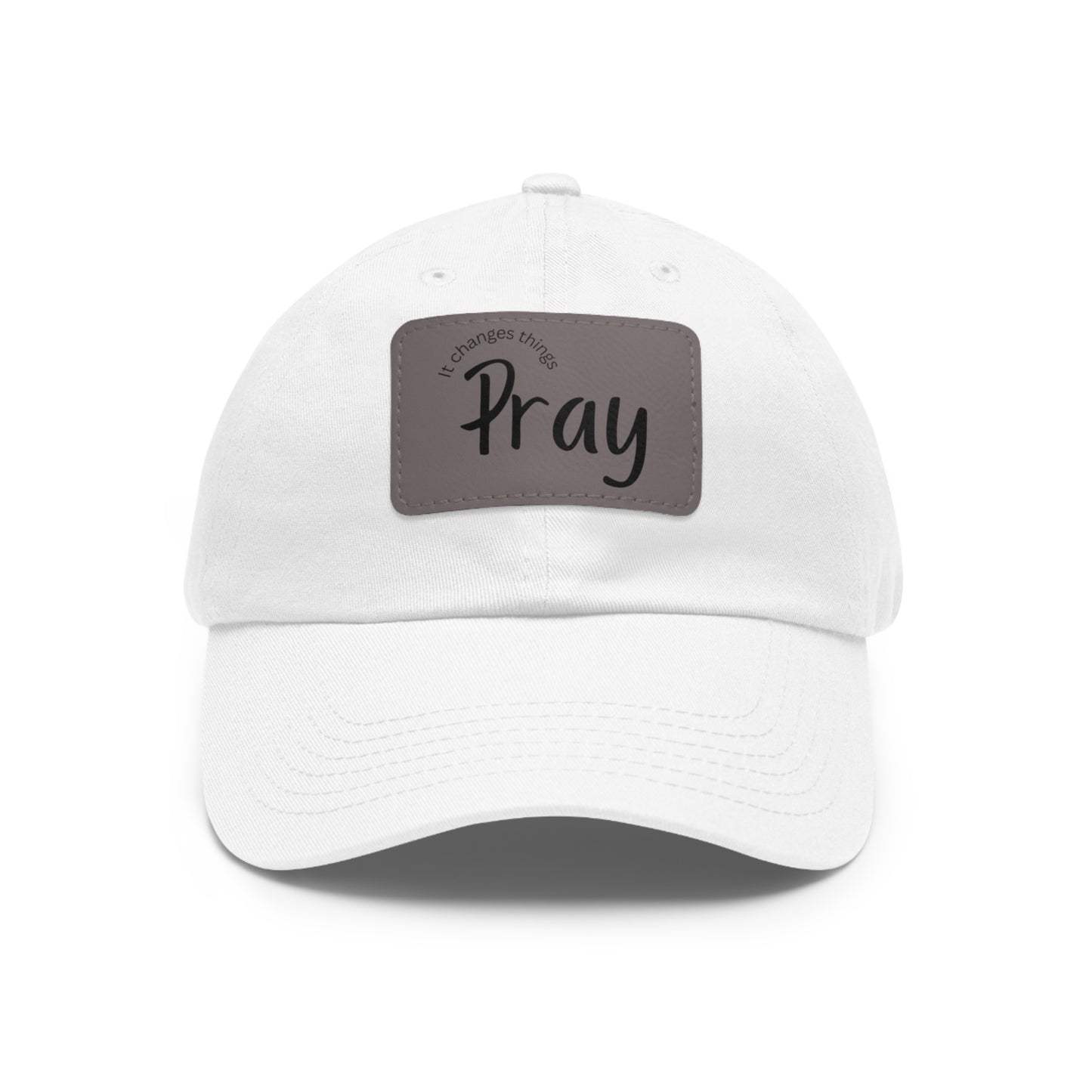 Pray Dad Hat | Leather Patch Cap, Comfortable Sun Protection, Gift for Dads, Christian Apparel, Everyday Style