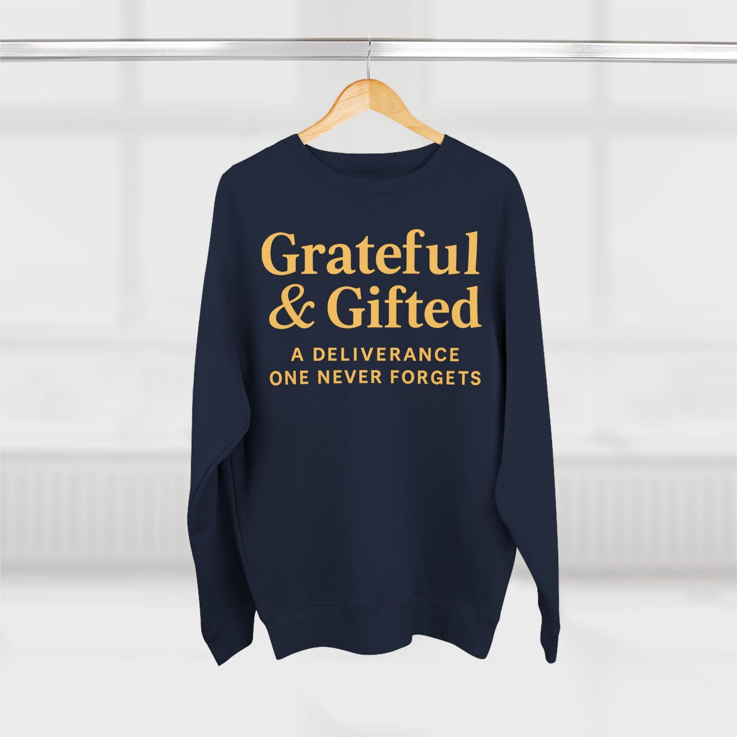 Grateful & Gifted Sweatshirt, Cozy Unisex Crewneck, Inspirational Gift, Everyday Comfort, Perfect for Birthdays, Holidays