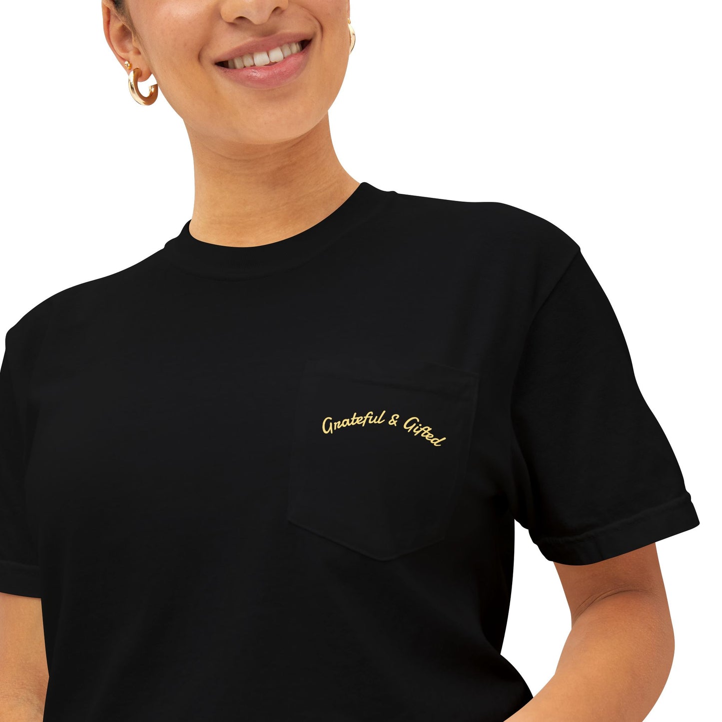 Garment-Dyed Pocket T-Shirt, Grateful and Gifted
