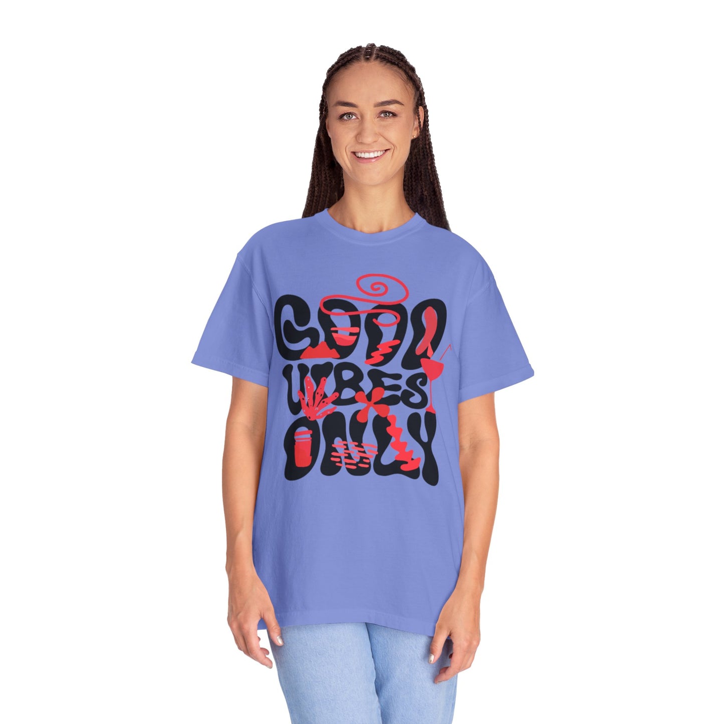 Cool Vibes Only Unisex Garment-Dyed T-Shirt - Casual Summer Fashion Statement