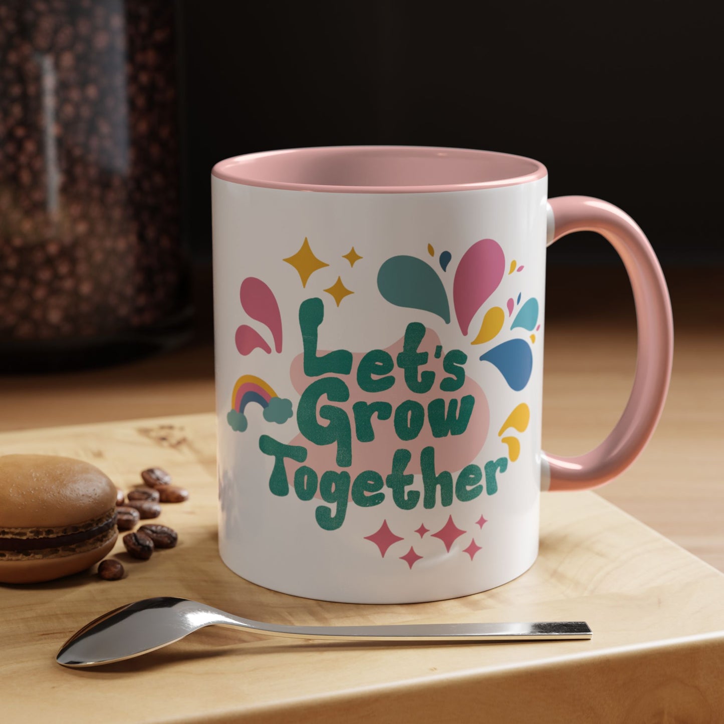 Colorful Growth Coffee Mug – Perfect Gift for Friends, Inspirational Drinkware, Motivational Office Mug, Coffee Lover, Encouraging Tea Cup